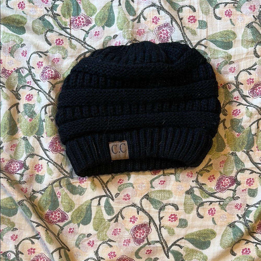 C.C Kids Black Knit Beanie